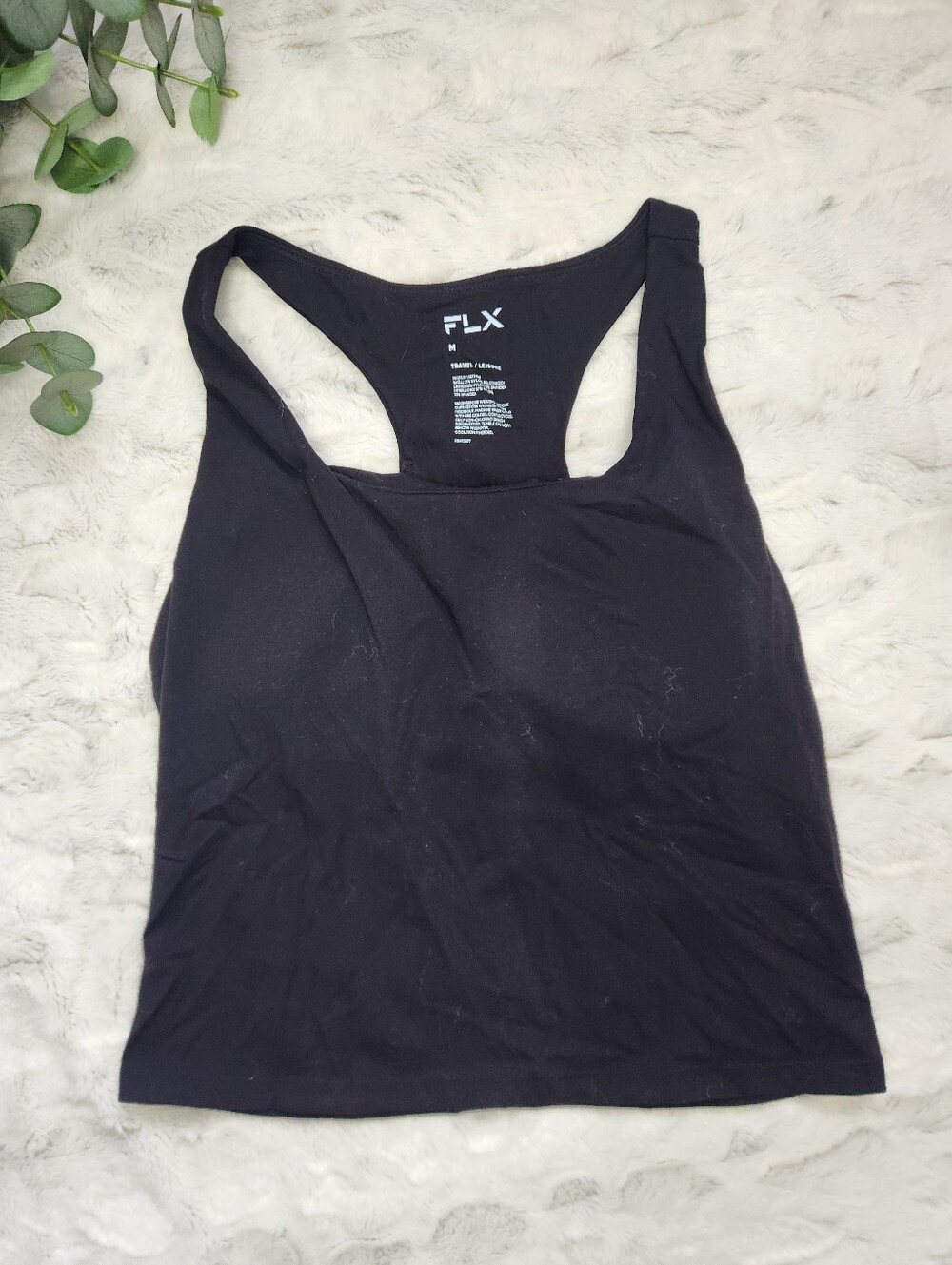 FLX Travel Leisure Black Tank Size Medium